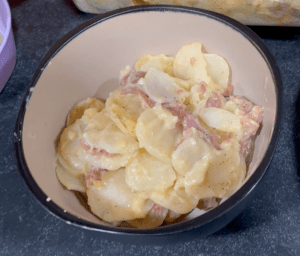 Cheesy Ham & Scalloped Potatoes Made with Freeze Dried Foods