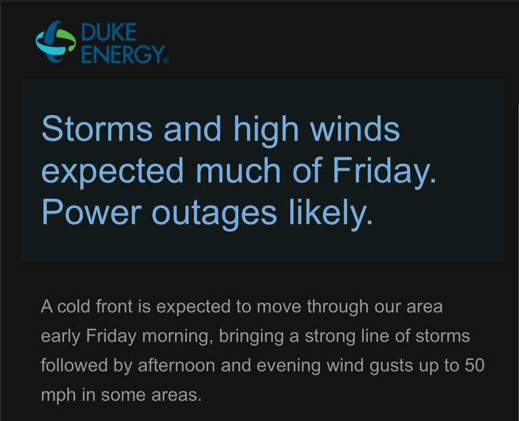 Prepping For Bad Weather