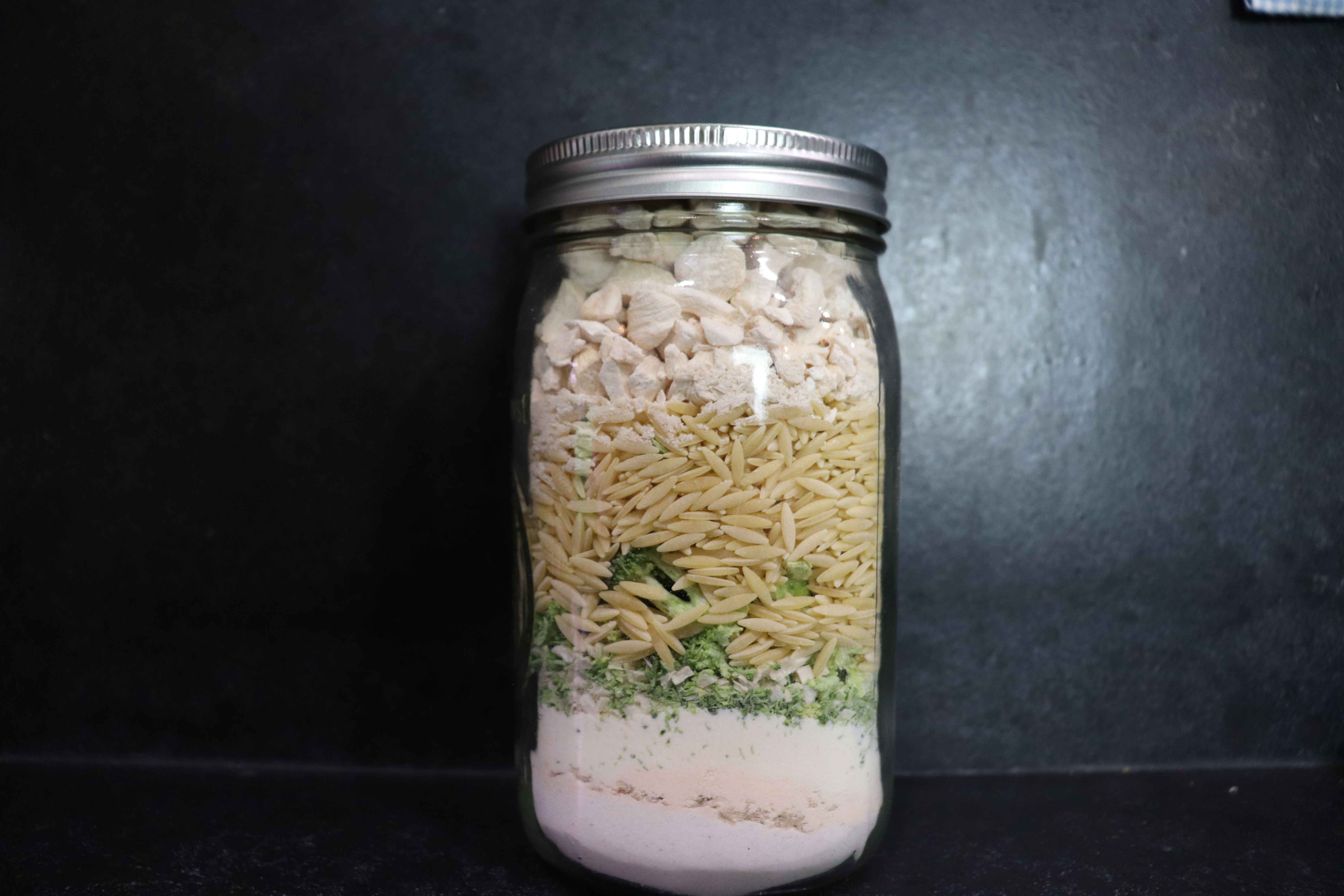Cheesy Chicken & Broccoli Orzo Meal In A Jar